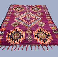 Thumbnail for Vintage Moroccan Abstract	Rug 5.2 x 8.7 ft / 160 x 267 cm - Ettilux Home