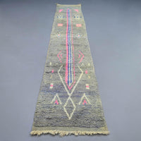 Thumbnail for Vintage Runner Moroccan Rug 2.3 x 12.5 feet / 70 cm x 383 cm - Ettilux Home