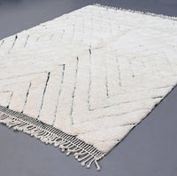 Thumbnail for White Authentic Beni Ourain Moroccan Rug - Ettilux Home