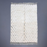 Thumbnail for White Authentic Beni Ourain Moroccan Rug - Ettilux Home